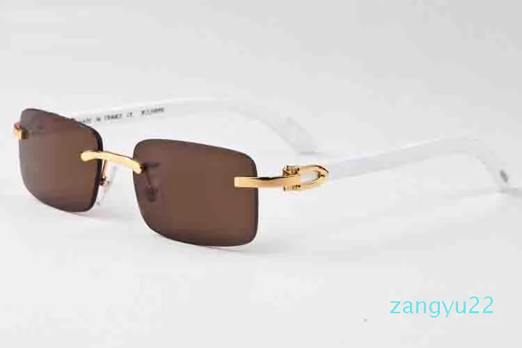 نظارة شمسية كاملة الأزياء معدنية ذهبية العدسة صافية نظارات شمسية خشبية للرجال لا عاجزة عن نظارات شمس القرن مع BO257F
