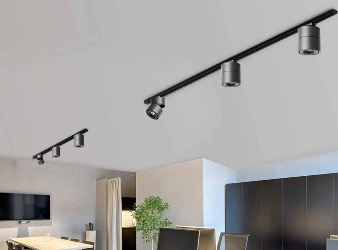 يمكن تثبيت Mandrel LED Track Track LID للضوء القابل للطي 7W الضوء الأسري والتجاري ضوء السقف 85-265V251F