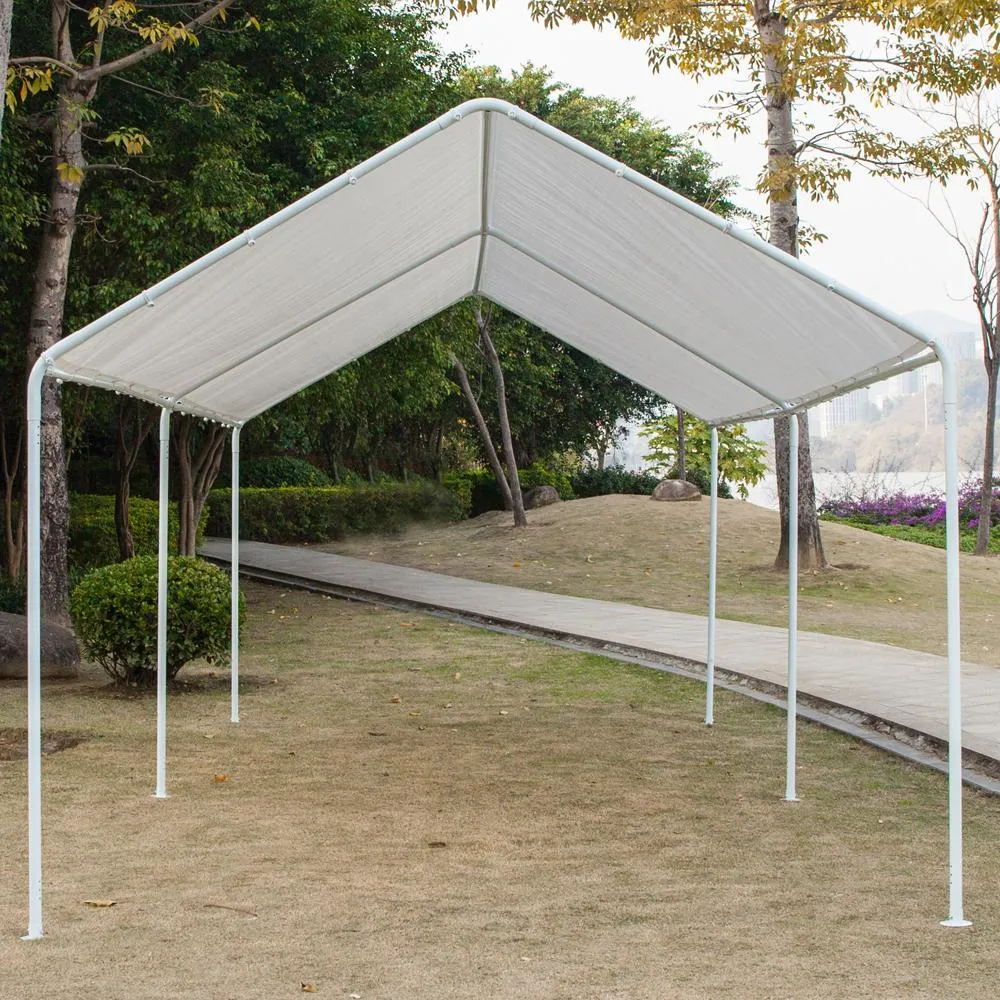 Carport Versatile Shelter 3x6 Car Shade Shed Summer Canopy with 6 Foot Tubes White Bicycle Awning High Quality Waterproof Tent2798