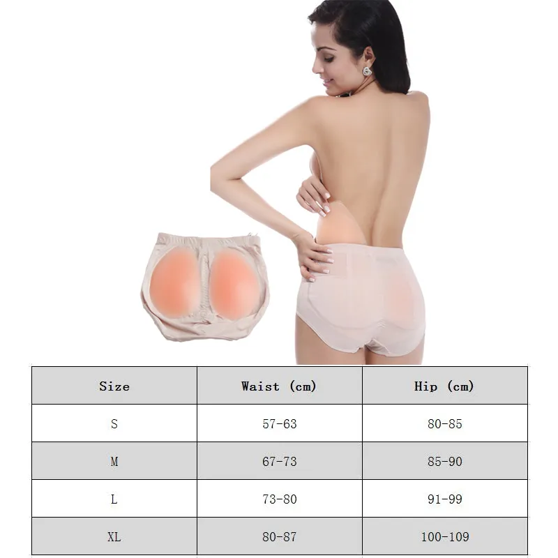 Nuove natiche Push Up Donna Silicone elastico Cuscinetti fianchi e glutei Culo finto Modellamento del corpo Biancheria intima da donna Stringimento Mutande corte Y253P