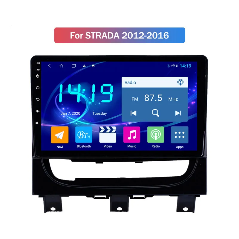 Reproductor de vídeo DVD para coche con pantalla táctil HD de 10 pulgadas para Fiat STRADA 2012-2016 navegación GPS con Bluetooth USB SD Control del volante Canbus