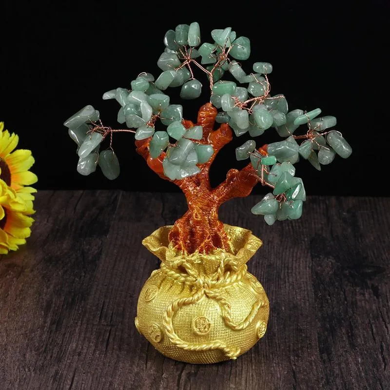 19 cm Naturalne kryształowe szczęście ozdoby drzewa drzewa bonsai bogactwo szczęścia Feng shui ozdoby domowe T2007103586748