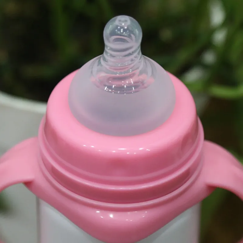 USA Local Warehouse Sublimation 8oz Baby Bottle with Lid Silicone Nipples Straws Blanks Stainless Steel Double Wall Insulated Kid279B
