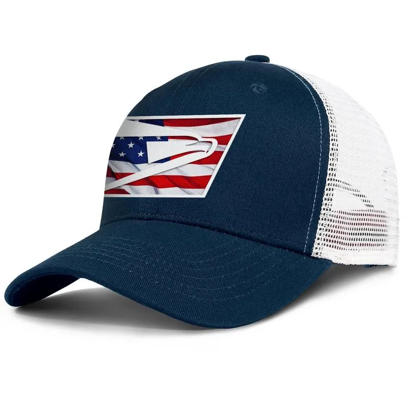 Servizio postale degli Stati Uniti USPS blu bianco da uomo e da donna regolabile camionista meshcap personalizzato squadra cappelli da baseball alla moda usp7990285