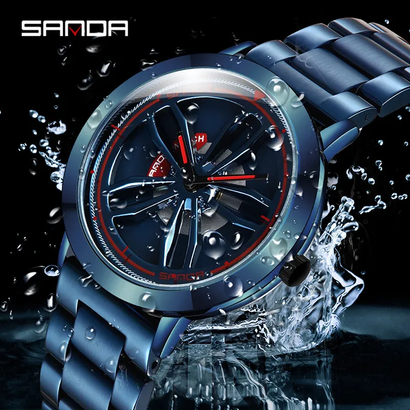 Highend TikTok Rotating Carbinox Watch Waterproof Steel Band For Men, Students, And Casual