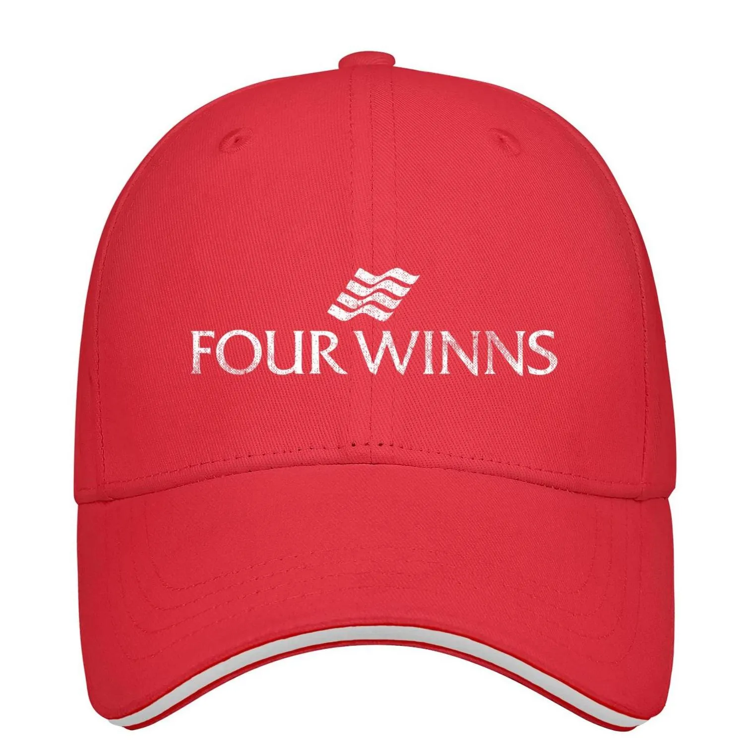 Unisex Four Winns Fashion Baseball Sandwich Hat Fit Fit Oryginalna czapka kierowcy ciężarówki różowy rak piersi USA flaga biały marmurowy kamień 5747226
