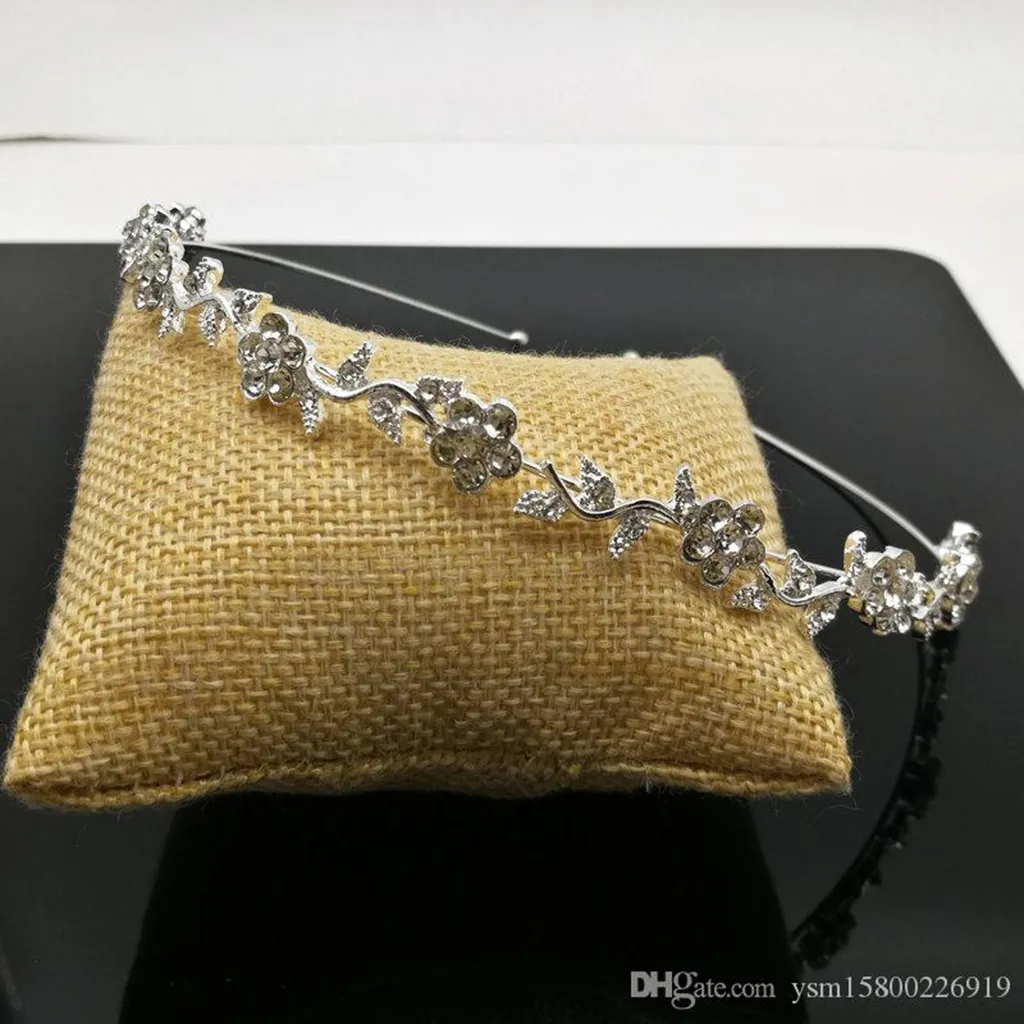 5 pezzi di cristallo placcato argento da sposa fascia capelli tiara fascia capelli Lady Fashion318a