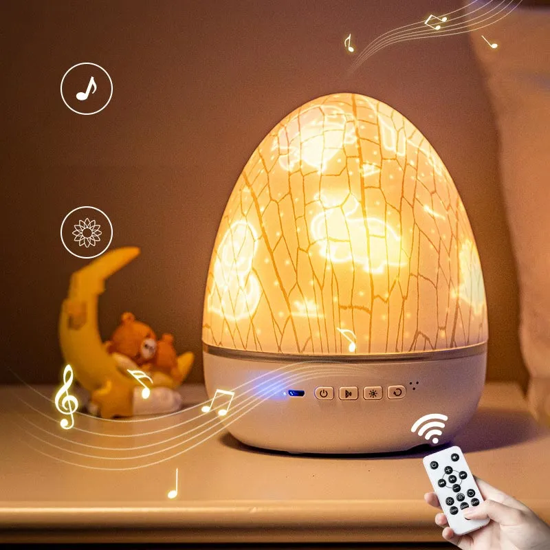 Night Light Dinosaur Egghell Projecteur rotatif Romantic Starry Desk Lampe Couleurs Changer de cadeau pour les enfants et la fête 10253227K