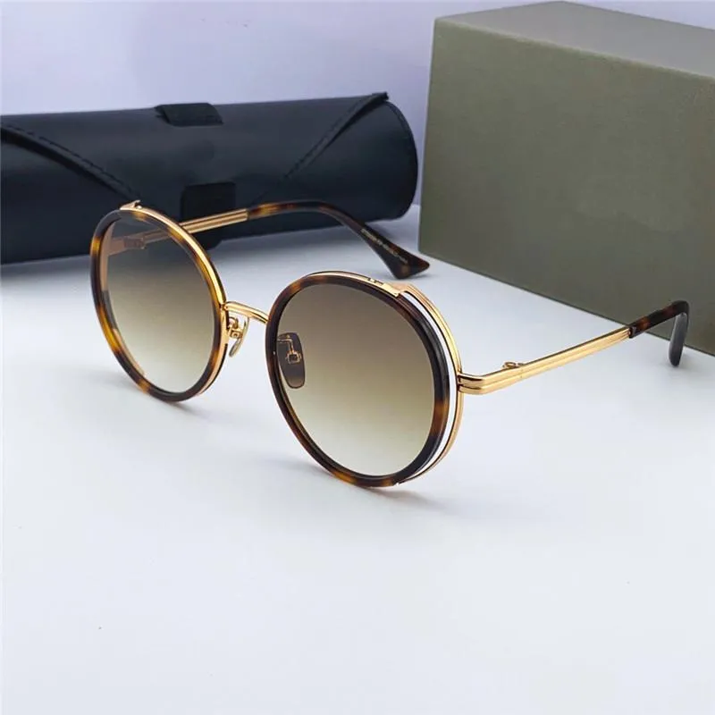 Nouvelles lunettes de soleil de mode Male Design Retro Lunets S532 Classic Style Round Full Frame UV400 Protective Eyewear2314