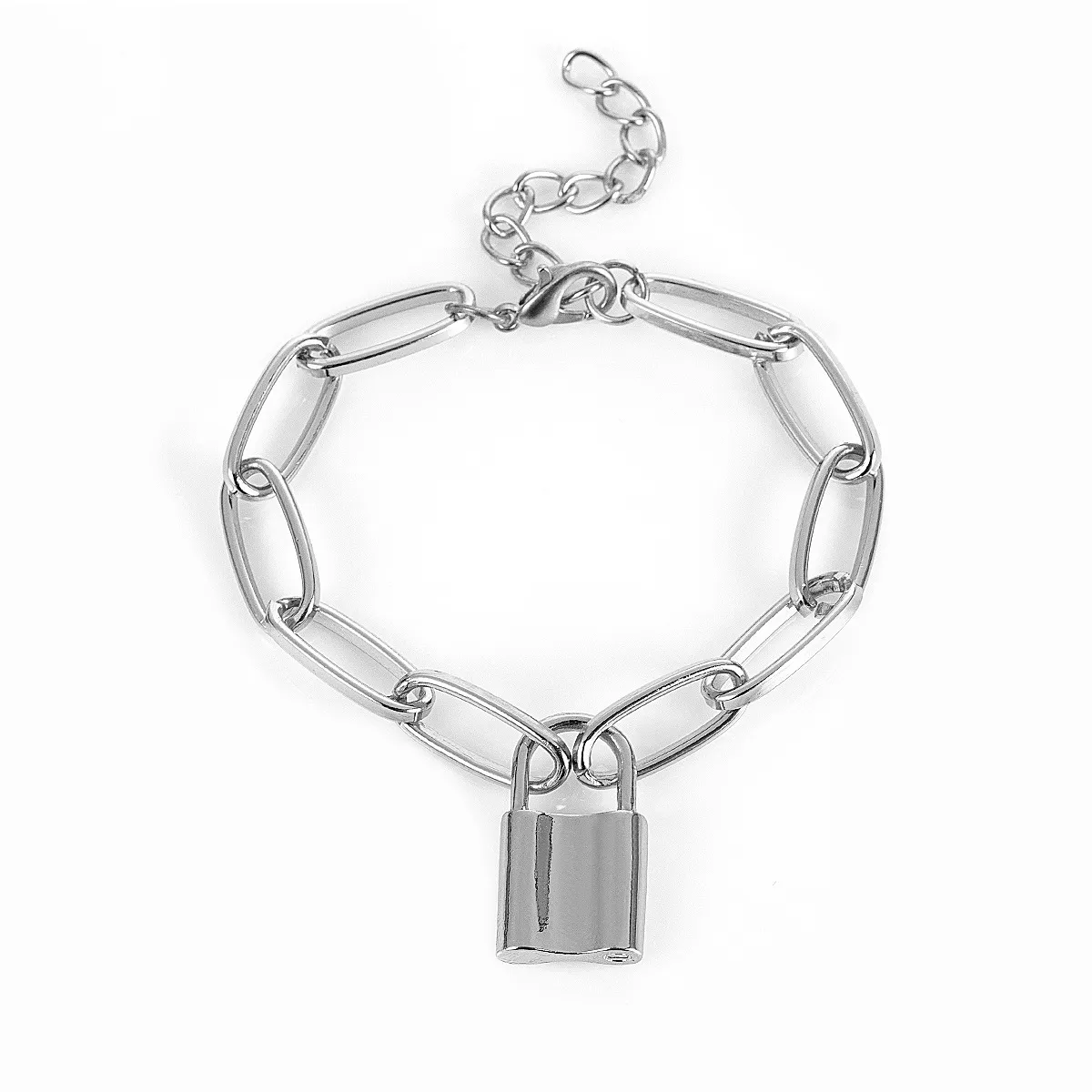 Popular nns nova moda designer de luxo simples elo dourado corrente cadeado charme pulseiras para mulheres girls235H