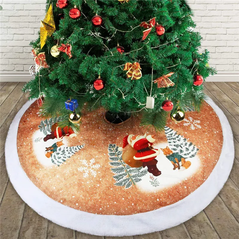 Kerstboomrok Flanel Ouderen Designer Boomrokken Kerstboom Bodemdecoratie Bomen Schort 98cm Thuis Kerstdecoratie287t