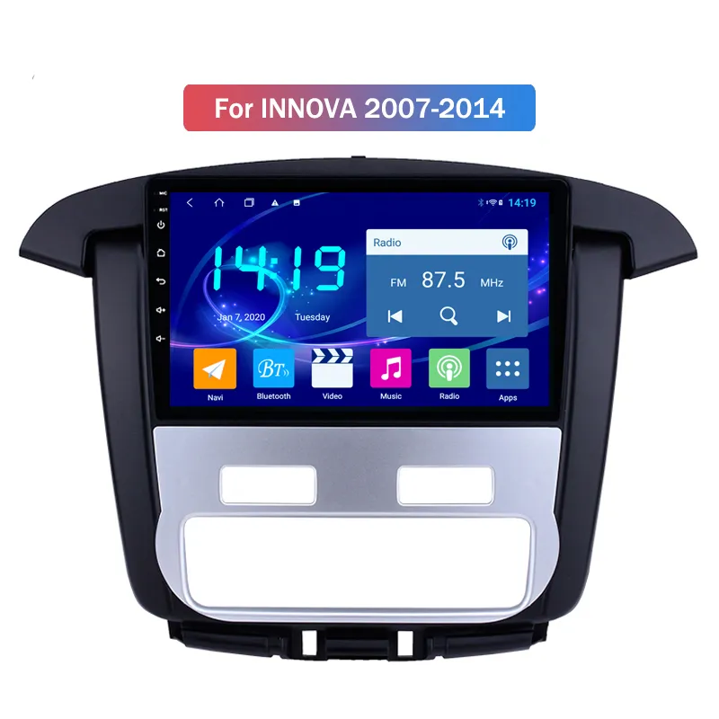 Android Player 10 Touch Scence Car Video Head Bont для Toyota Innova 2007-2014 GPS Navigation 9-дюймовый мультимедийный радио Dab WiFi