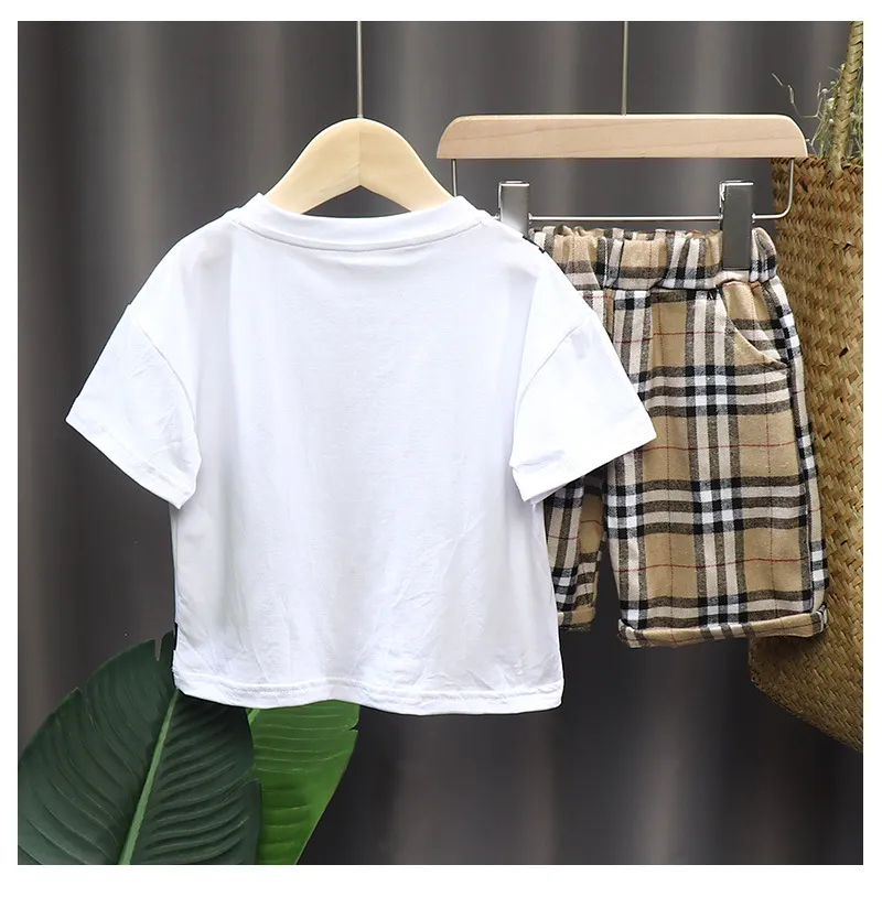 Baby Clothes for Boys Girls Summer Spring Casual Clothes Sets Solid Short Sleeve Toddler T-shirt Tops&Pants Kids Pajama Outfit