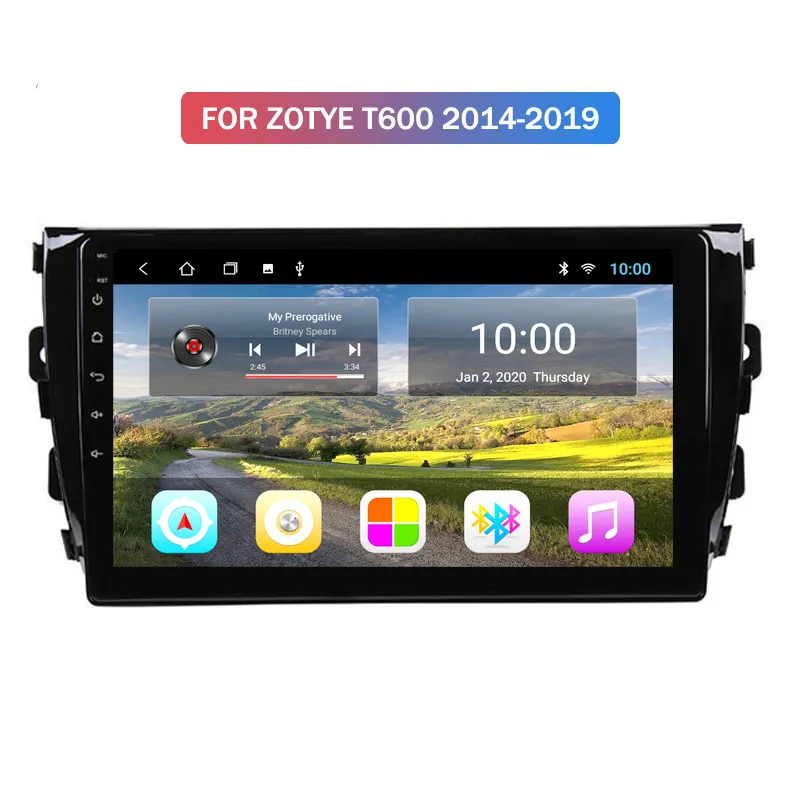Unità di testa multimediale schermo video Dvd autoradio Android ZOTYE T600 2014-2019