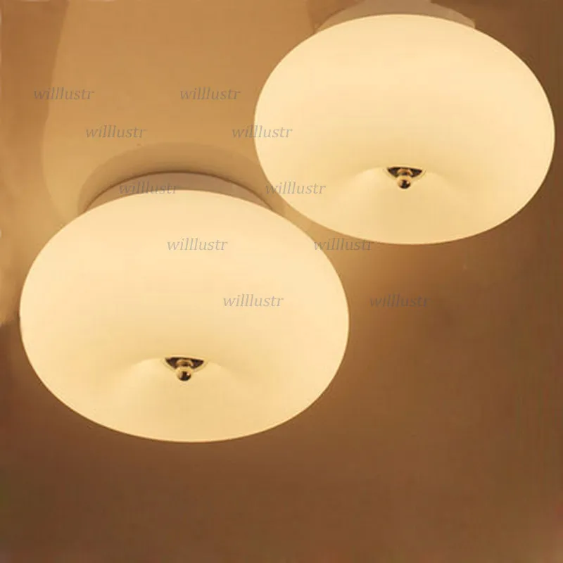 Modern Donut White Glass Taklampa Creative Round Bpple Light El Restaurant Foyer Living Dining Bedroom balkong Minimalist L240K