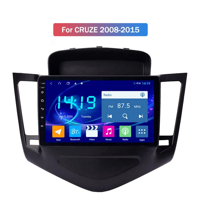 10 tum 8 Core Android CarPlay Car DVD Video Player Multiradio Radio Navigation som används för Chevrolet Cruze 2008-2015 128G