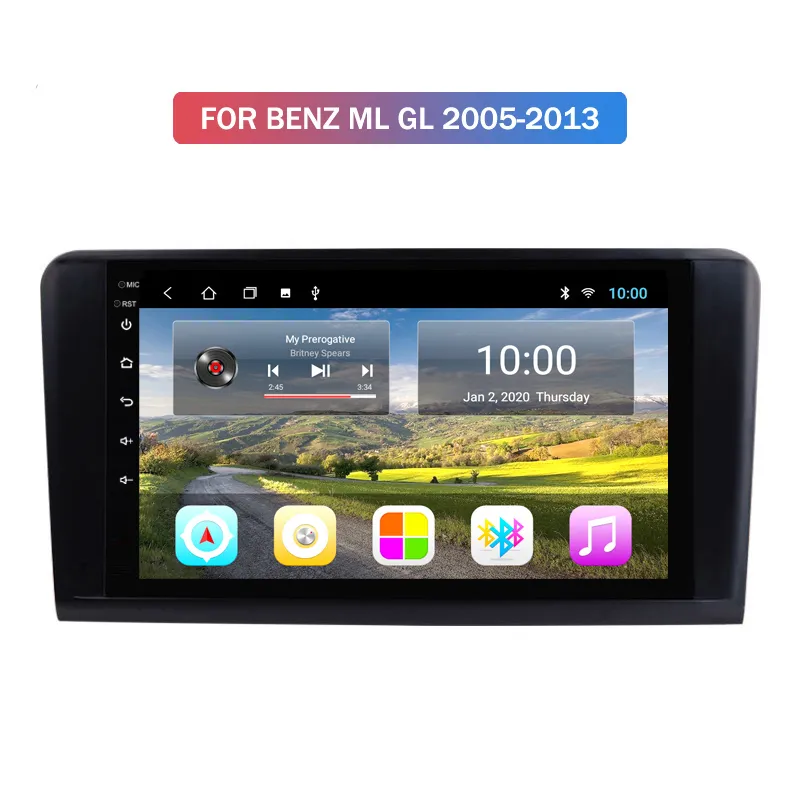 Android 10 Auto-DVD-Video-Multimedia-Player für BENZ ML GL 2005 2006 2007–2013 GPS Autoradio Stereo