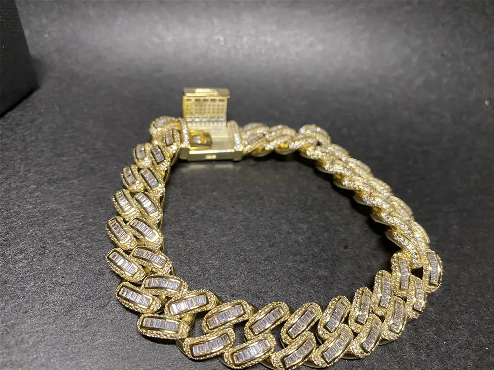 Collier cubain en diamants pour hommes, nouveau design à la mode, bijoux de haute qualité, style hip hop, chaîne 2820