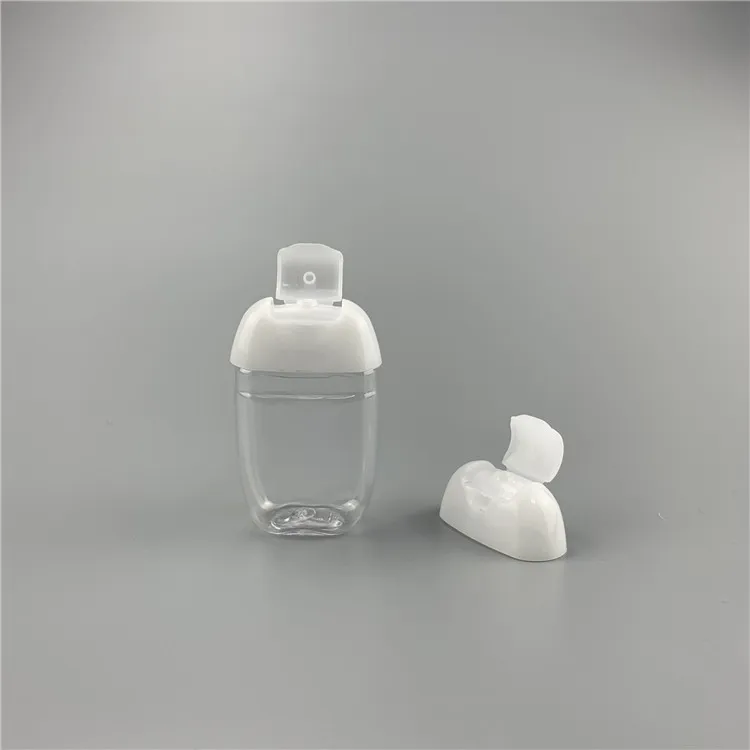 Portable 30 ml El Dezenfektanı Şişe Pet Plastik Boş Yarım Yuvarlak Çevirme Kap Çocuk Taşıma Dezenfektanı Temizle Sıvı Vücut Sabun Krem Şişeleri