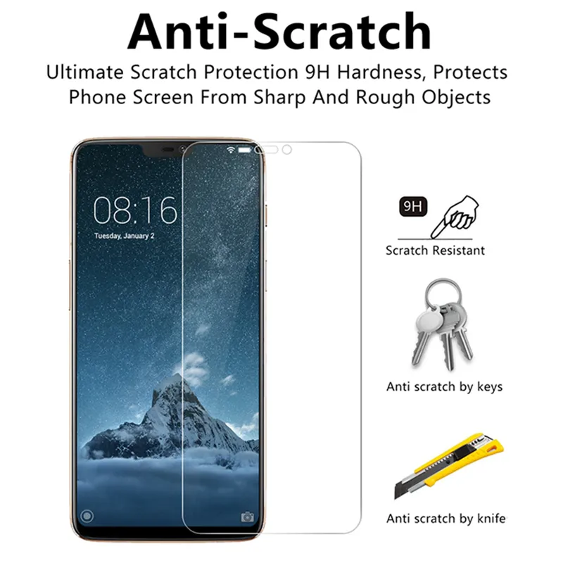 Skyddsglas för OnePlus 5T 5 3T 3 2 SMARTPHONEMERNED Glass för OnePlus 7 Toughed Screen Protector för OnePlus 6T 62768132