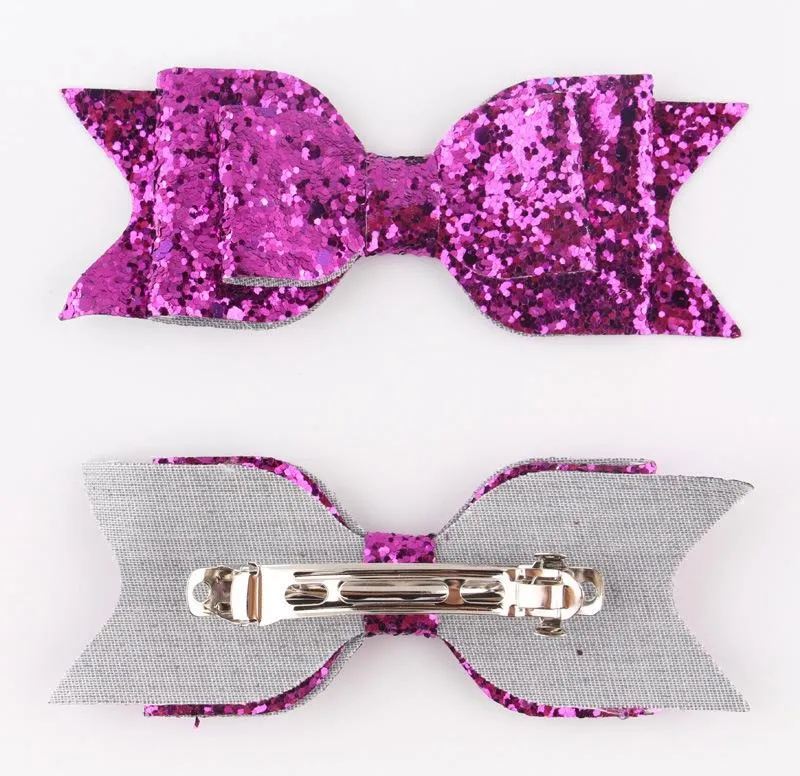 Meisjes Sequin Big Bow Hairclips Kids Glitter Pinzas Para El Pelo del Arco Madchen Haar Clip Shiny Butterfly Hoofdtooi Meisjes Boog Haarklemmen