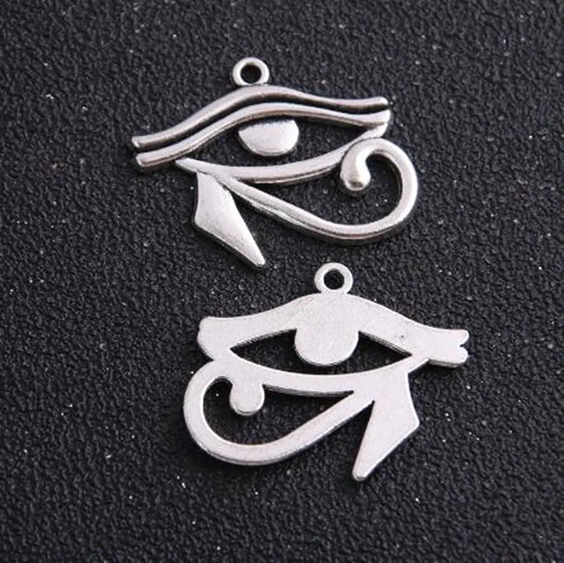60 pezzi 26 32mm due colori Rah Egitto Occhio di Horus Pendenti con ciondoli egiziani la creazione di gioielli con braccialetti della collana215x