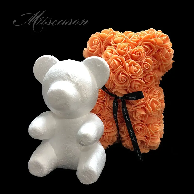 1 pièces modélisation polystyrène polystyrène mousse blanche ours moule Teddy pour cadeaux de saint valentin fête d'anniversaire décoration de mariage 2744