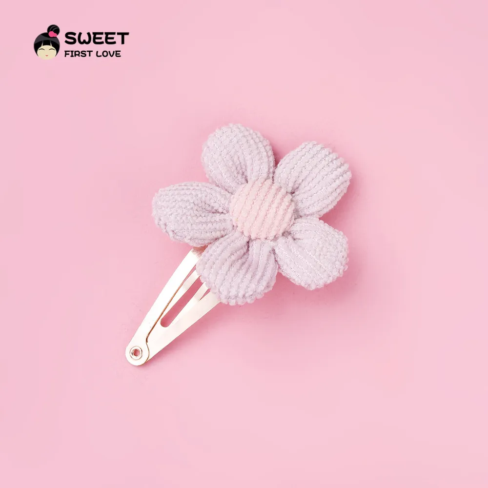 Sweet Kids Girls Flower Barrette Cute INS Niños Girasol Joyas para el cabello Pinza para el cabello es Baby Girls Hecho a mano Colth Flower Hair Pin S310