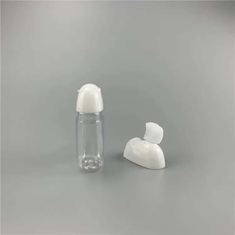 PPARDABLABLABLABLE 30ML Руконизировальная бутылочка PET PEAT PLAST PLAST POLD POLE TOL ROUND FLIP CAP Детей несут дезинфицирующее средство Прозрачный жидкий корпус Cream Cream Бутылки