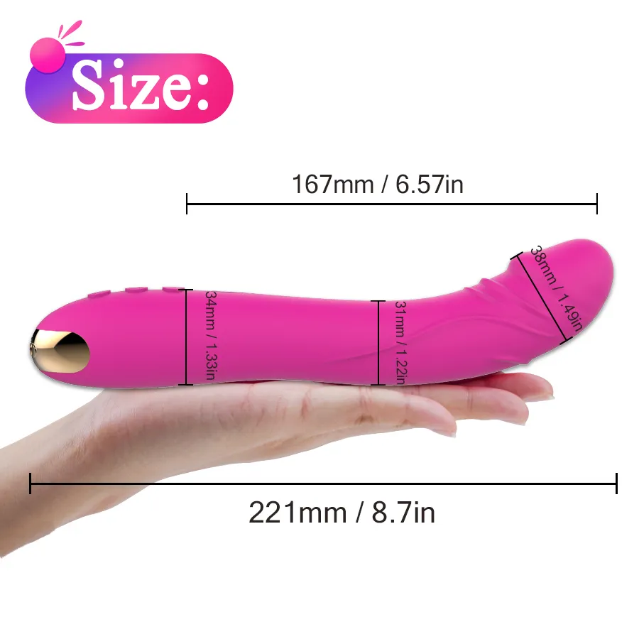 10 Modi Echtdildo Vibrator für Frauen Weiche weibliche Vagina Klitoris Stimulator Massagegerät Masturbator Sexprodukte für Erwachsene