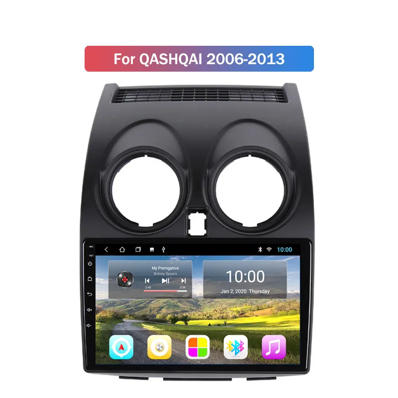 1024 * 600 Écran tactile HD 9 pouces 4G Android Car Radio VIDEO avec GPS pour Nissan Qashqai 2006-2013