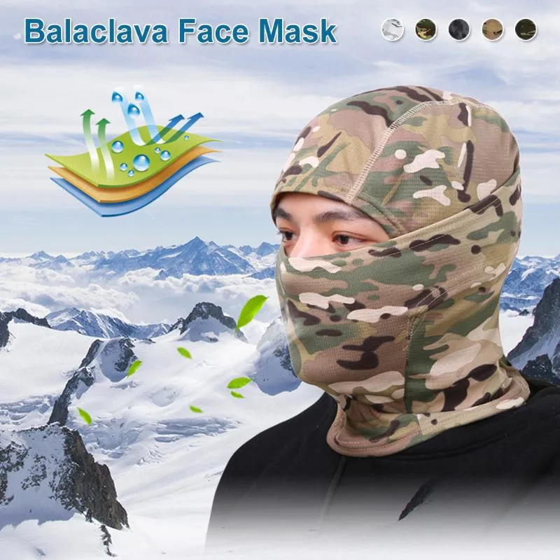 Passamontagna mimetico maschera a pieno facciale CS Wargame ciclismo caccia esercito bici fodera casco berretto tattico Scarf2300