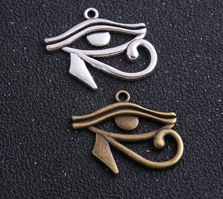 26 32mm Two Color Rah Egypt Eye Of Horus Egyptian Charms Pendants for Necklace Bracelet Jewelry Making275t