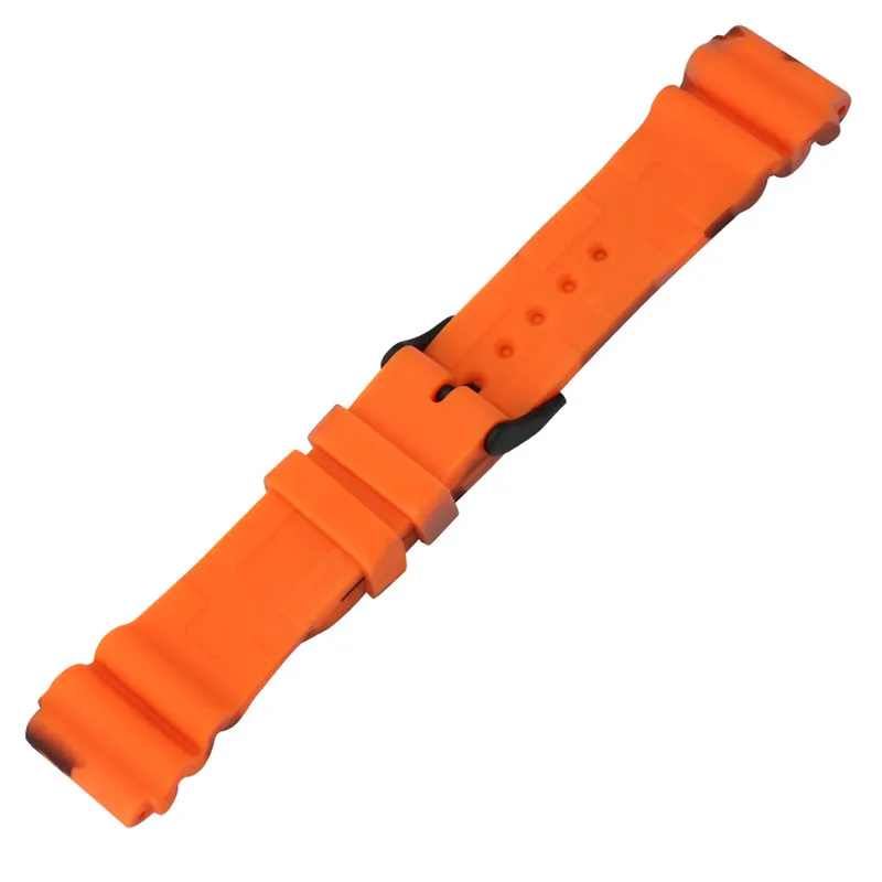 Hochwertiges Uhrenzubehör, 22 mm Silikonband, Militär-Armee, Tarnfarbe, Rot, Schwarz, Orange, Taucher-Gummi-Uhrenarmband, Replacement306y