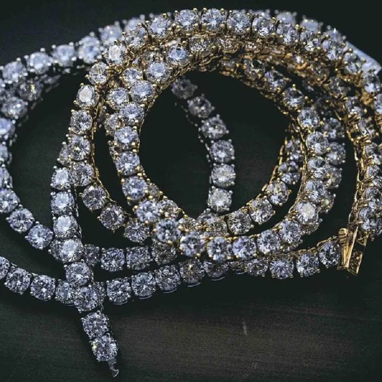سوار سوار من الهيب هوب قفص زركونيا ثلاثية قفل أساور المجوهرات bling 1 صف مواسك الماس أساور الرجال party7075401