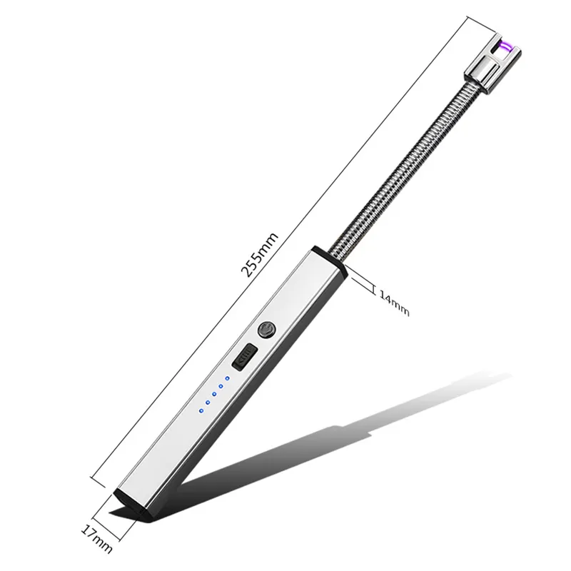 Slang elektrische boog lichtere lange nek winddichte USB laadbare lichter voor keuken koken BBQ45843355653121