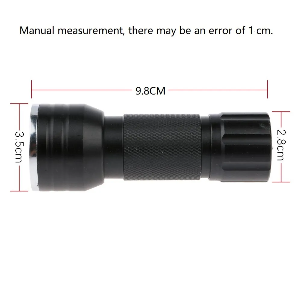 21 LASKA UV Lampa UV Torcha 3A Akumulatory Light Lekkie światło Czarne światło do wykrywania szachownicy DLH4378760548