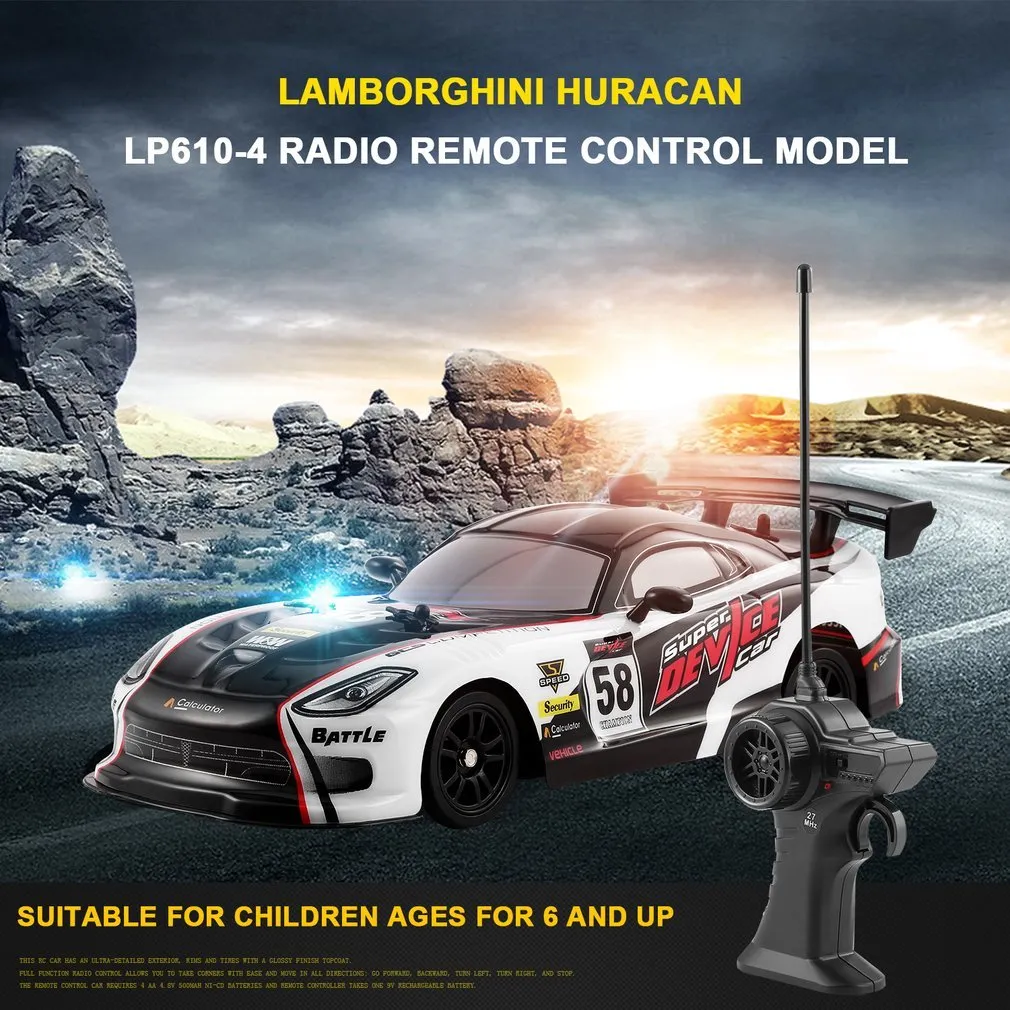 116 Imperméable 27MHz 4WD Drifting Remote Control Radio Controlled Car Speed on Road Racing RTR RC RC Vehicle Toys Y2003174985164