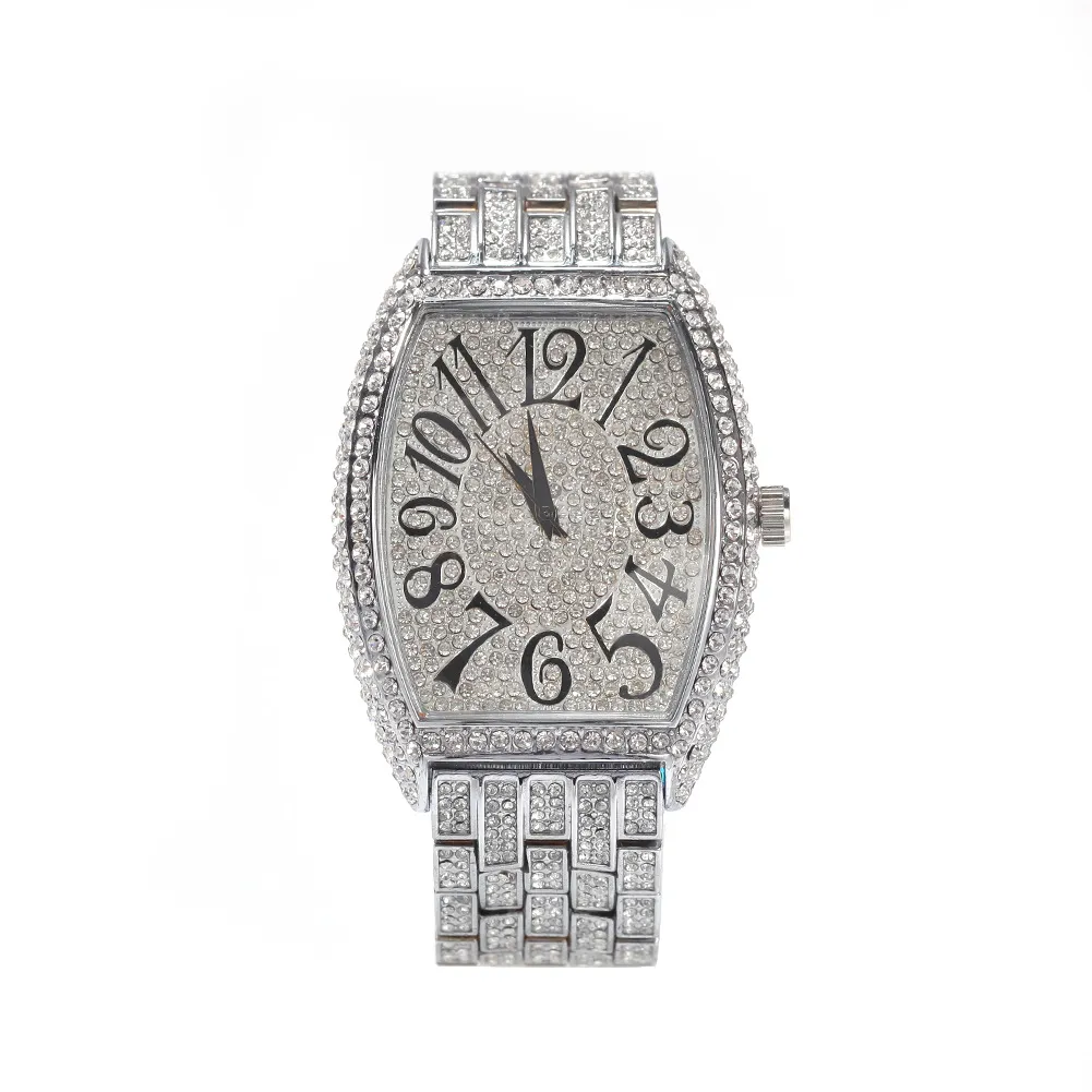 Najnowsze zegarki w stylu hiphopa Diamond Big Wine Ballowa Pełna pokrętła Pełna męska zegarek Speisure Jewellery Watches262Q