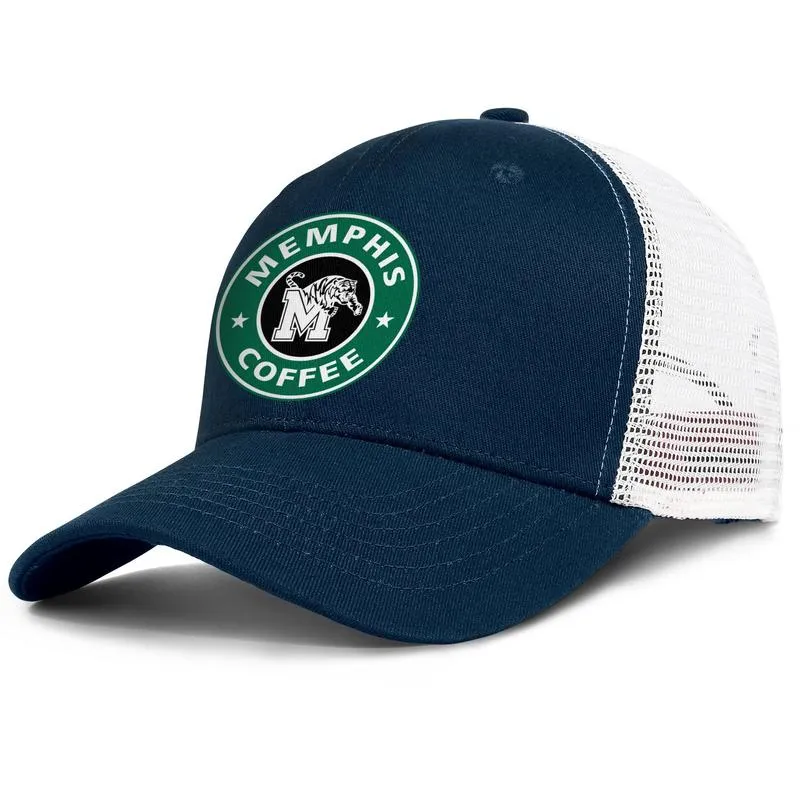 Memphis Tigers Baloncesto antiguo Logotipo impreso para hombres y mujeres camionero ajustable meshcap personalizado fresco personalizado gorras de béisbol de moda Starbuck2075315