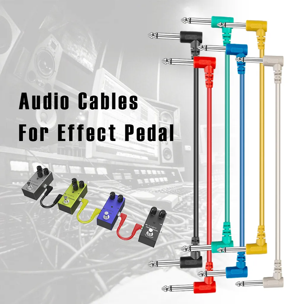 NAOMI Set Guitar Effect Pedal Cables Colorful Plastic Guitar Patch Cables Angled For Electric Guitar Effect Pedals8956895