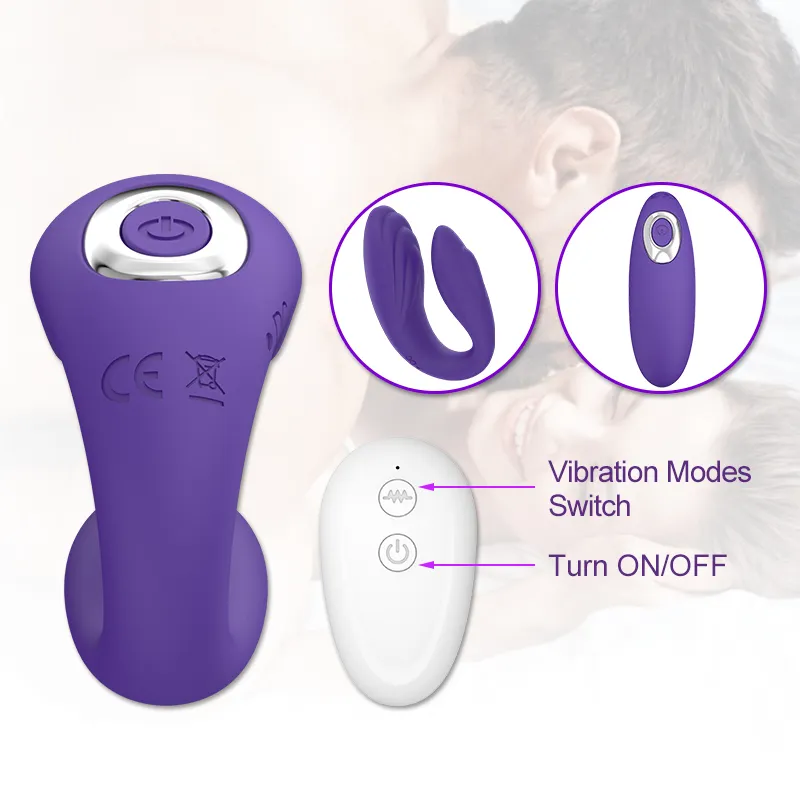 GUIMI Wireless Ushaped Vibrator Sex Toy for Couples Powerful We Share Vibe 10 Speed Gspot Dual Vibrator Clitoris Stimulator Y2005472285