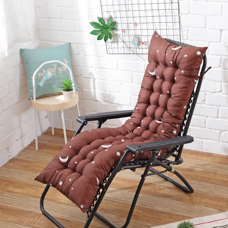 Almofada longa cadeira reclinável almofada engrossar cadeira dobrável longo almofadas de assento jardim espreguiçadeira esteira y200723197k