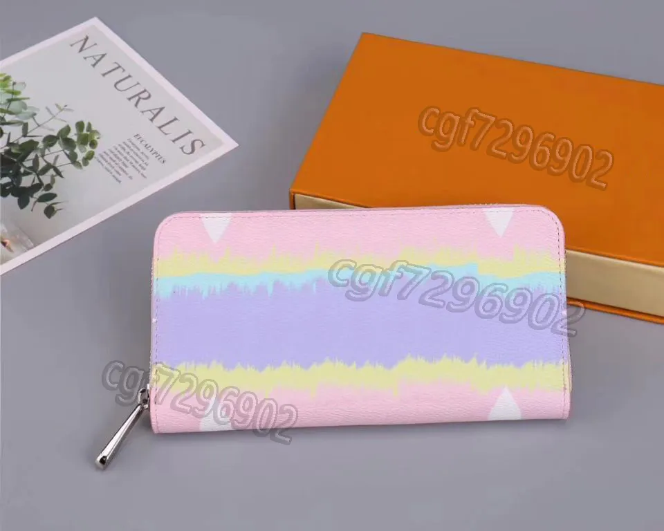 Europese stijl regenboog portemonnee hoogwaardige pu kleurrijke lederen dames vouw portefeuilles gesp geworden korte portemonnee290c