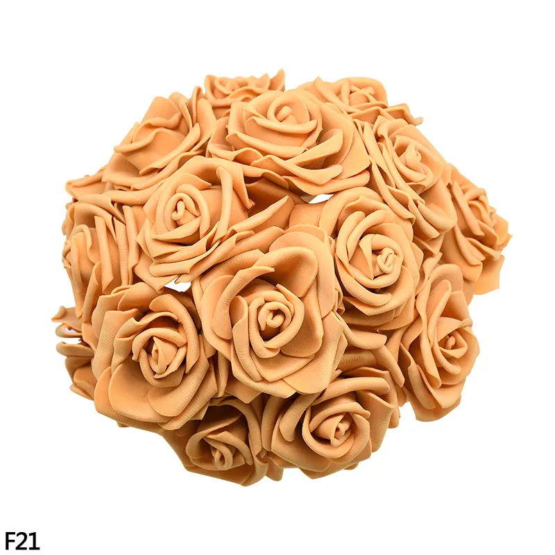 24 48 pezzi 7 cm bouquet di fiori artificiali schiuma PE rosa fiori finti matrimonio compleanno decorazioni feste forniture San Valentino Gi2835
