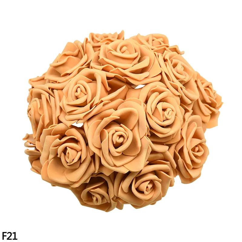 Buquê de flores artificiais de 7cm, 24, 48 peças, espuma pe, rosas, flores falsas para casamento, aniversário, festa, decoração, dia dos namorados, gi320k