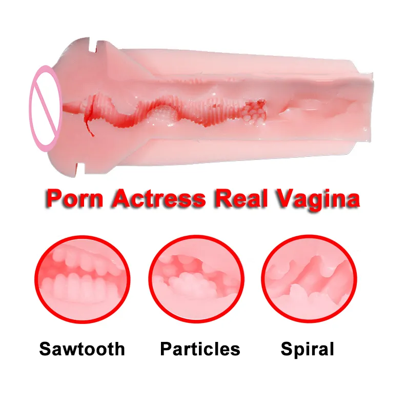 Pocket Pussy Realistic Vagina Anal Male Masturbator Silicone Real Pussy Erotic Oral Adult Sex Toys For Men Masturbatings Machine M6725938