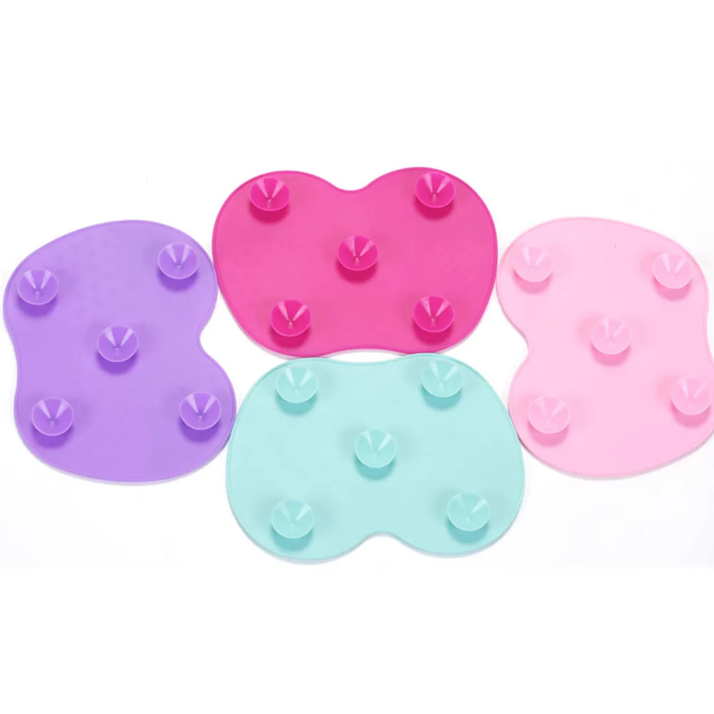 Silicone Makeup Brush Cleaner Pad Make Up Washing Brush Gel Cleaning Mat Hand Tool Foundation Makeup Brush Scrubber Board1368659