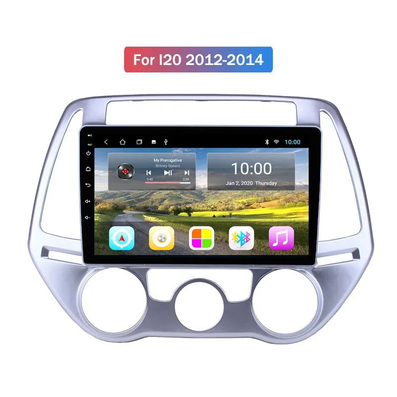 9 Zoll Android System 10.0 2+32G Auto-Videoradio für HYUNDAI I20 2012-2014 DVD-Player inklusive Mirror Link Aux Stereo