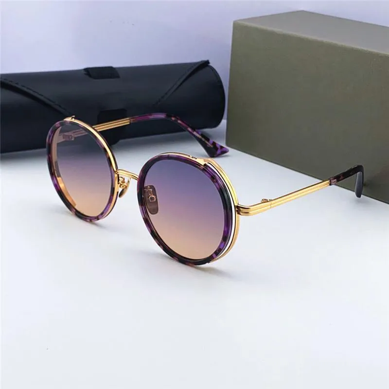 Nouvelles lunettes de soleil de mode Male Design Retro Lunets S532 Classic Style Round Full Frame UV400 Protective Eyewear2314